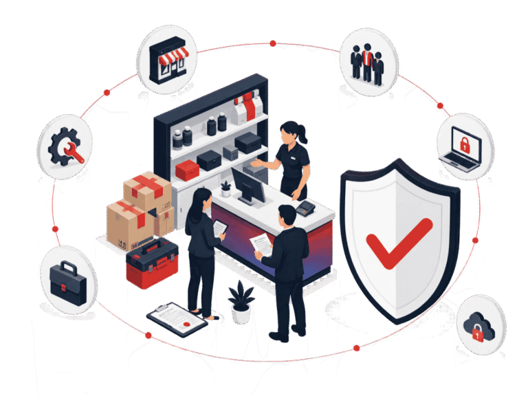 All-in-one business cover insurance illustration